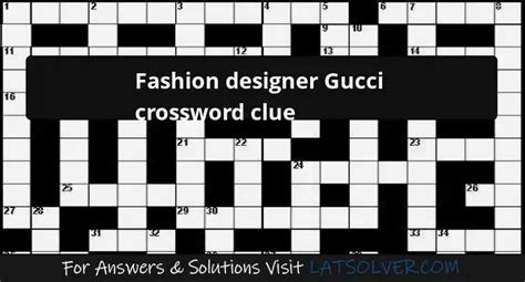 mr Gucci crossword